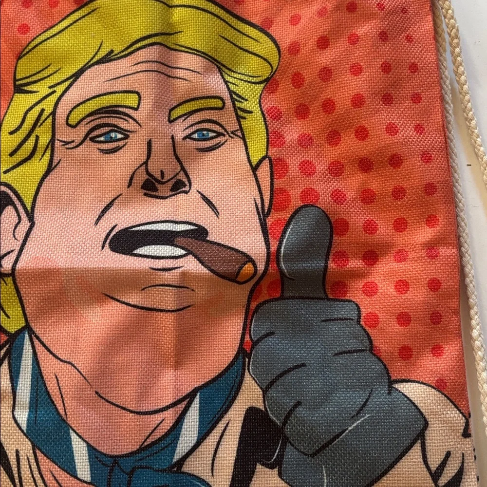 Donald Trump Fabric Bag | Backpack Eco-Friendly Pull Close Top Travel Political